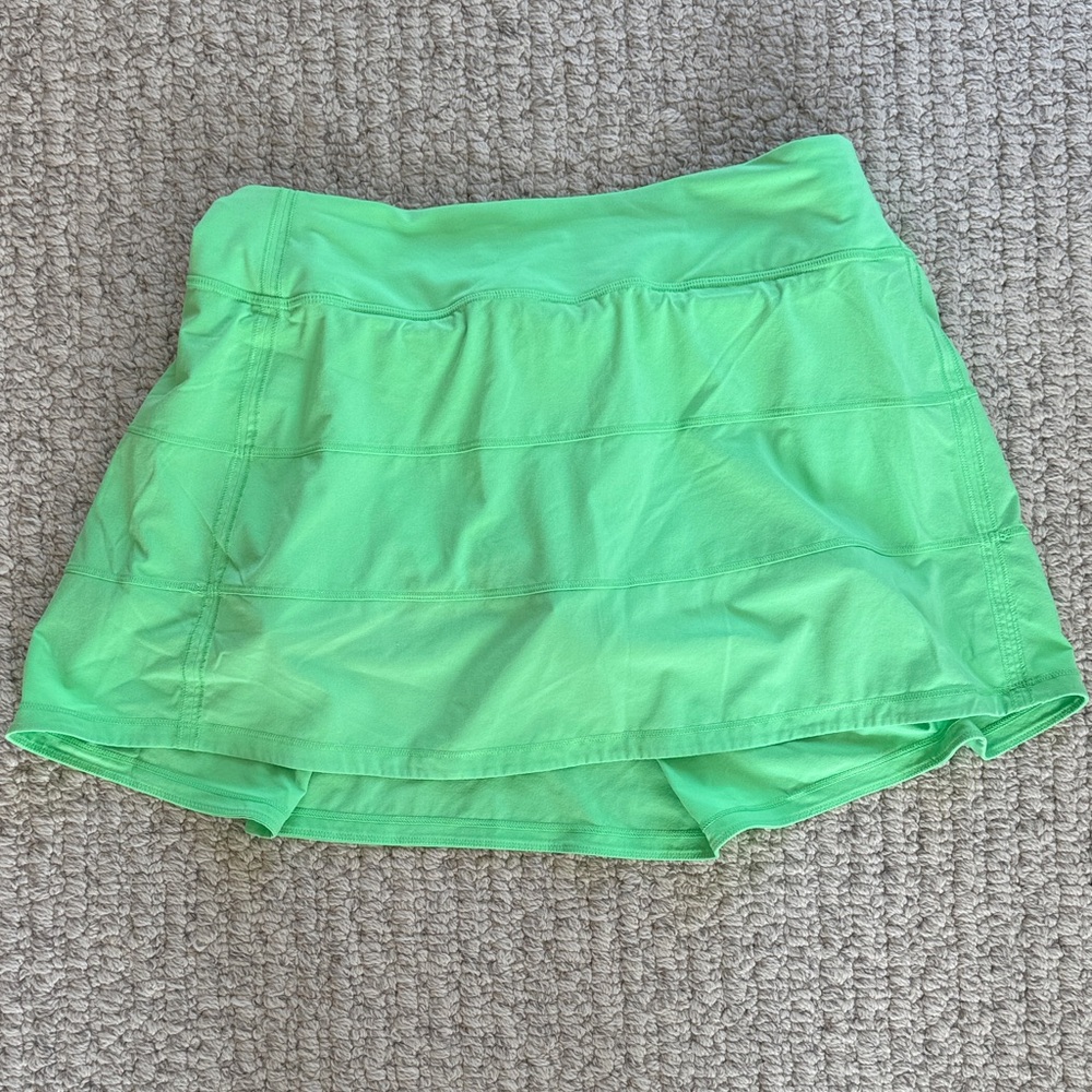 Lululemon Athletica Oace Rival Vibrant Green Athletic Skirt
